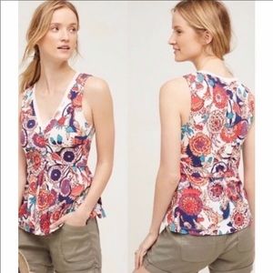 Anthropologie Deletta Amelia Peplum Top